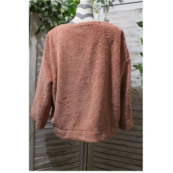 Madewell Boxy Faux Fur Pullover (237)🦋🦄 - Picture 4 of 7